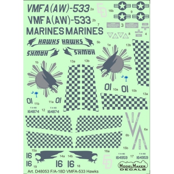 D48053 F/A-18D VMFA-533 Hawks