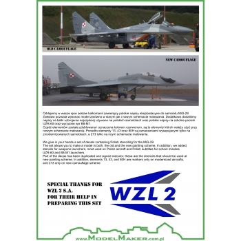 D72091 MiG-29 Polish stencils