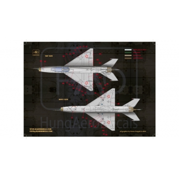 HAD48157 MiG-21 UM HUnAF stencils for DDR and Silver painting 1:48