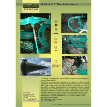 D48020 MiG-21PFM/M/MF/bis/UM Polish stencils