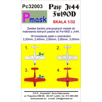 Pc32003 do malowania pasów Fw190D JV44