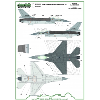 D72163 Netherlands F-16 Insignia's & stencils Generic set 