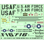 MD32225 USAF F-16C Viper Demo 2024 50 Years of F-16 Masks set