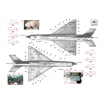 HAD72092 MiG-21 MF/UM/bis Hungarian stencils