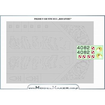MD72187 Polish F-16D NTM 2013 "Red livery"